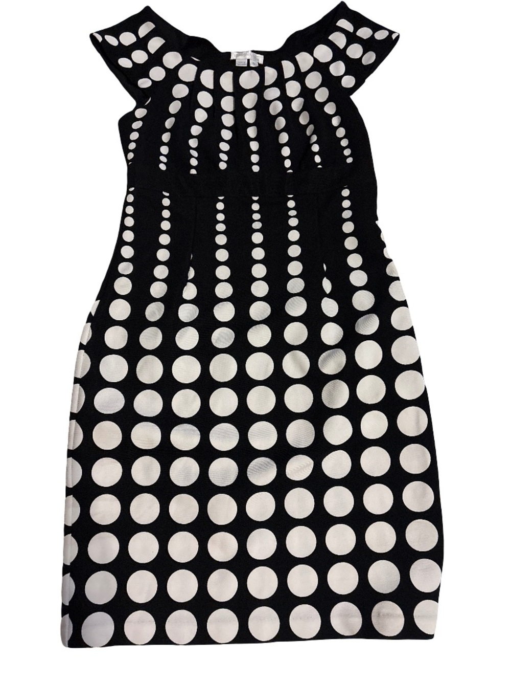 London Times Black and White Polka Dot Dress